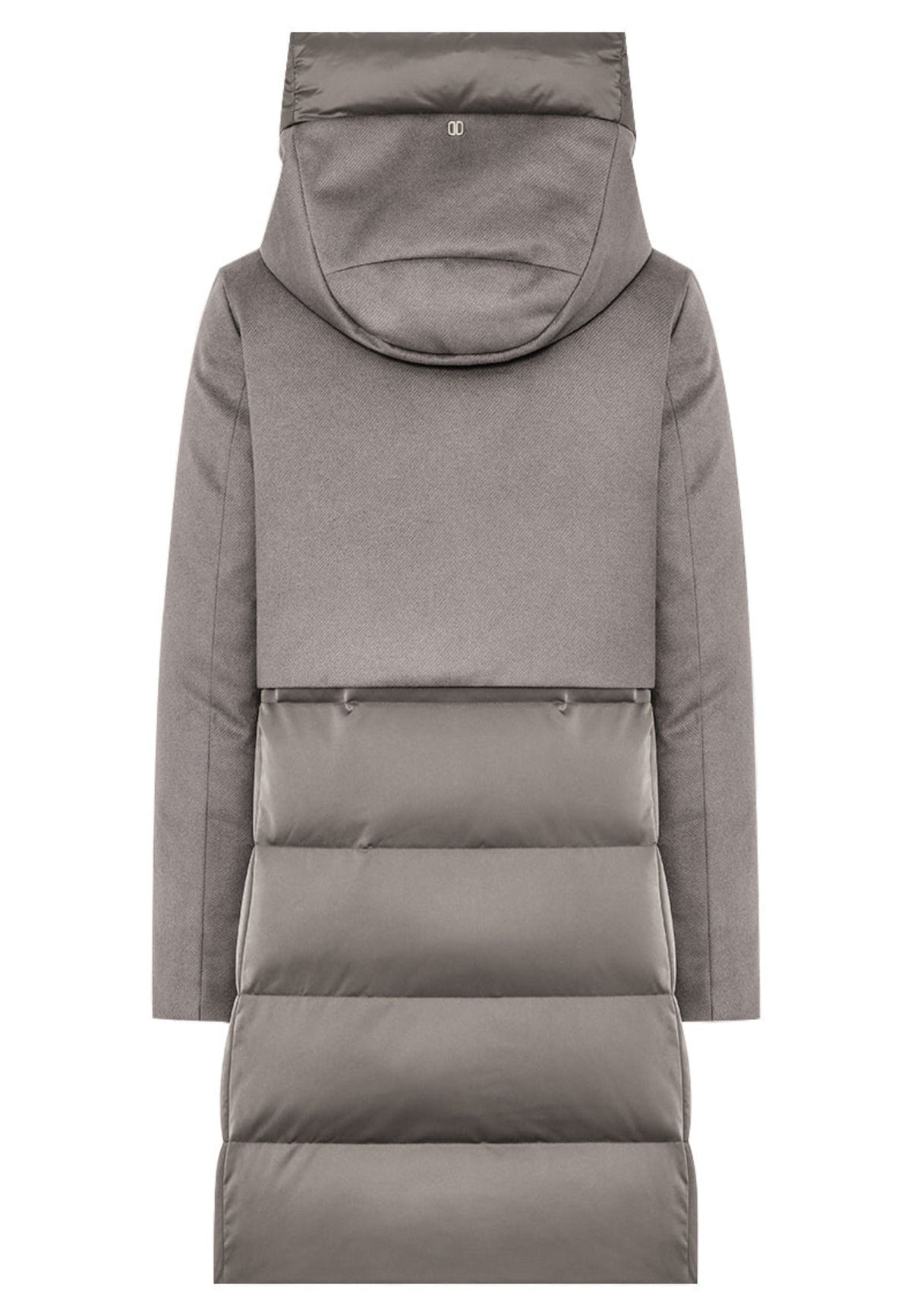 DUNO BALLON X - Piumino Lungo Donna Bi-Materiale con Cappuccio 