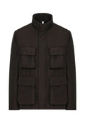 DUNO TREVOR B - Field Jacket Uomo in Tessuto Tecnico Ripstop 3-Layer con Cappuccio a Scomparsa