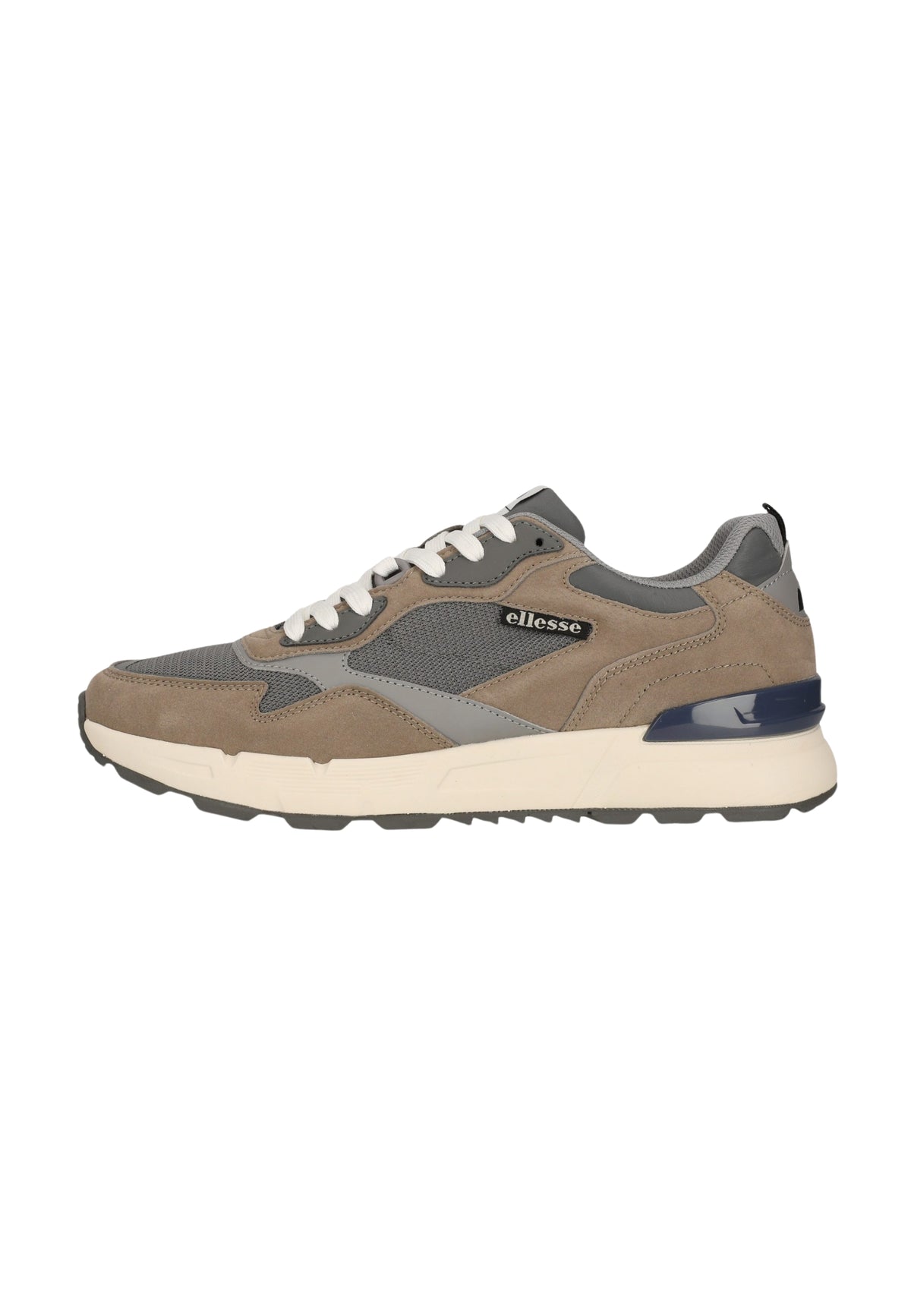 Ellesse Chad Sneakers in Mesh e Inserti Effetto Suede - Tortora e Grigio 