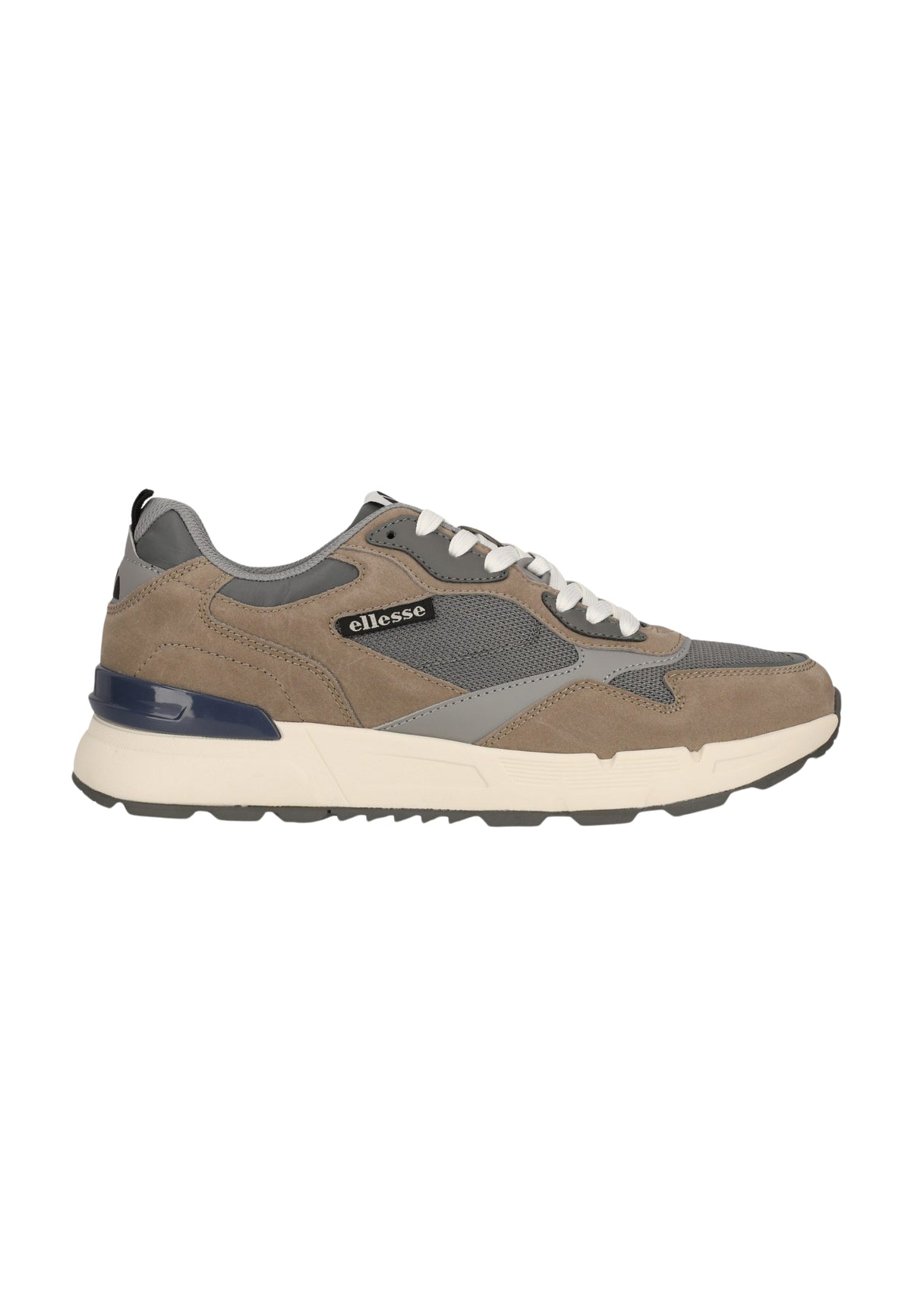 Ellesse Chad Sneakers in Mesh e Inserti Effetto Suede - Tortora e Grigio 