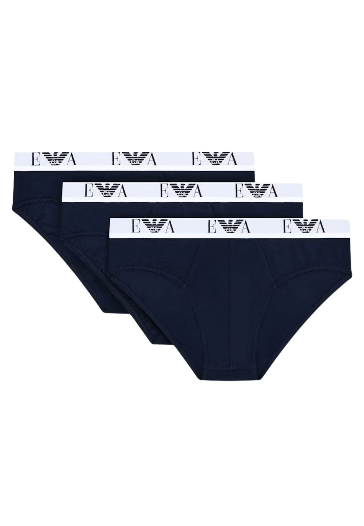 Emporio Armani - Slip stretch in cotone pack da 3 con logo 