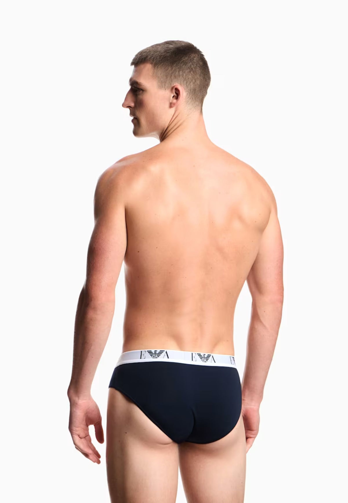 Emporio Armani - Slip stretch in cotone pack da 3 con logo 