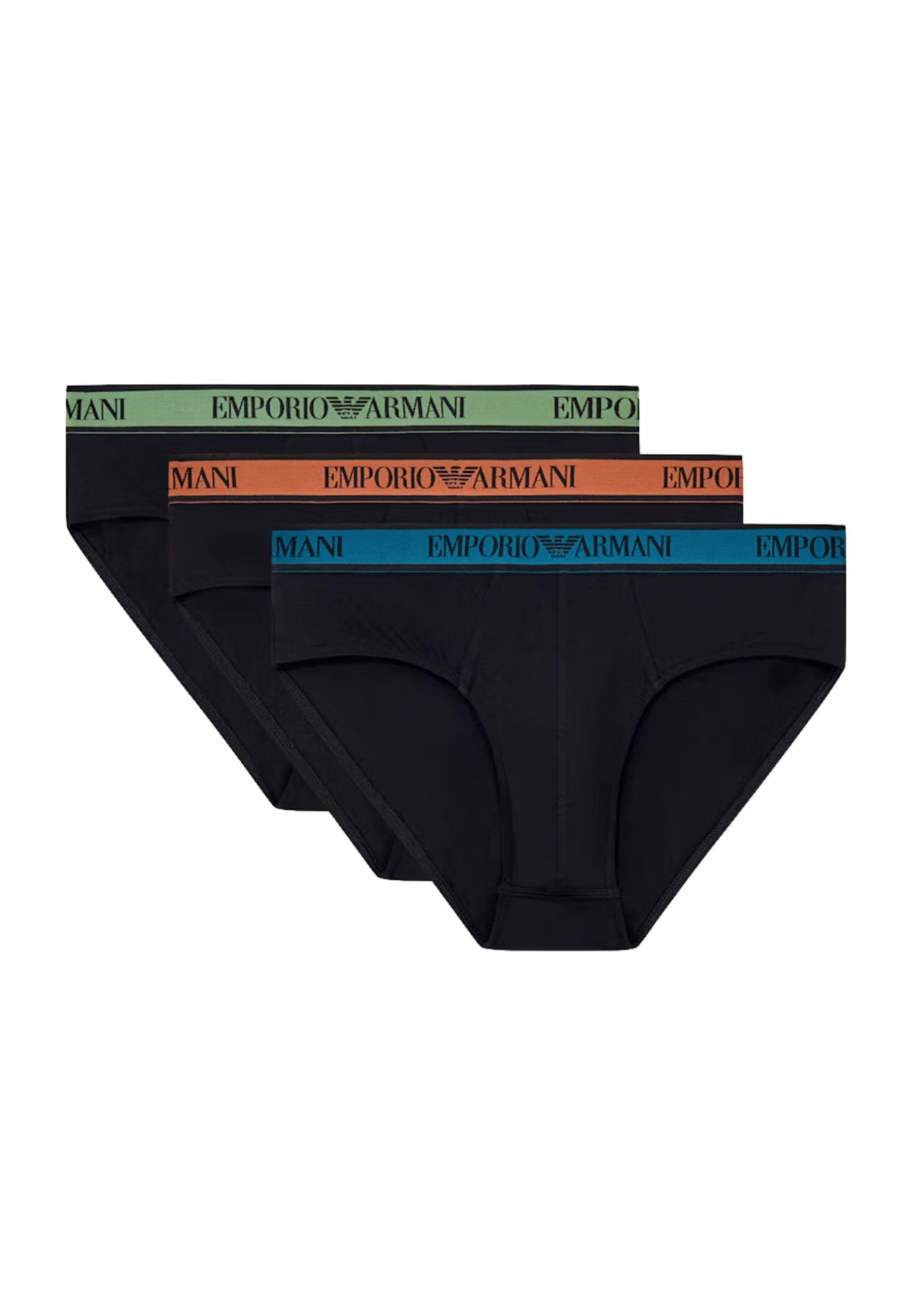 Emporio Armani - Set 3 Slip Core Logoband in Jersey di Cotone Elasticizzato 