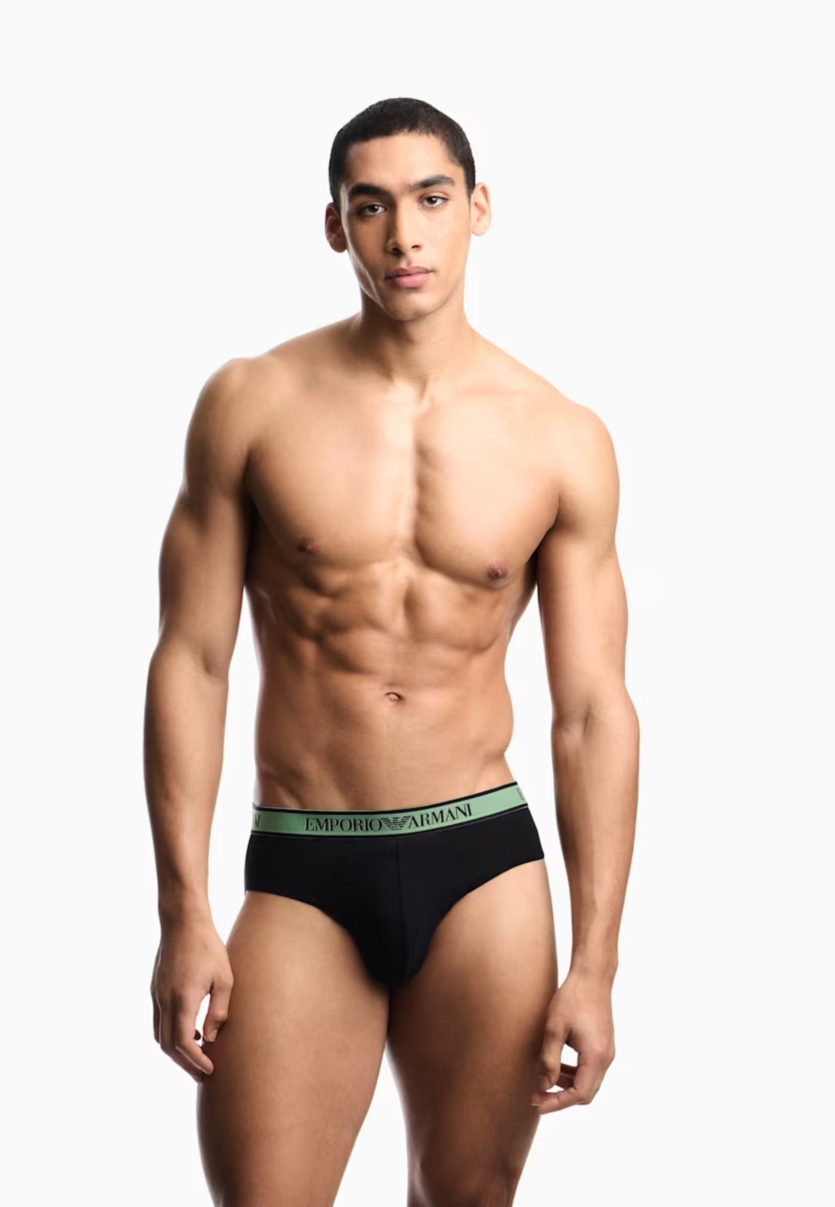 Emporio Armani - Set 3 Slip Core Logoband in Jersey di Cotone Elasticizzato 