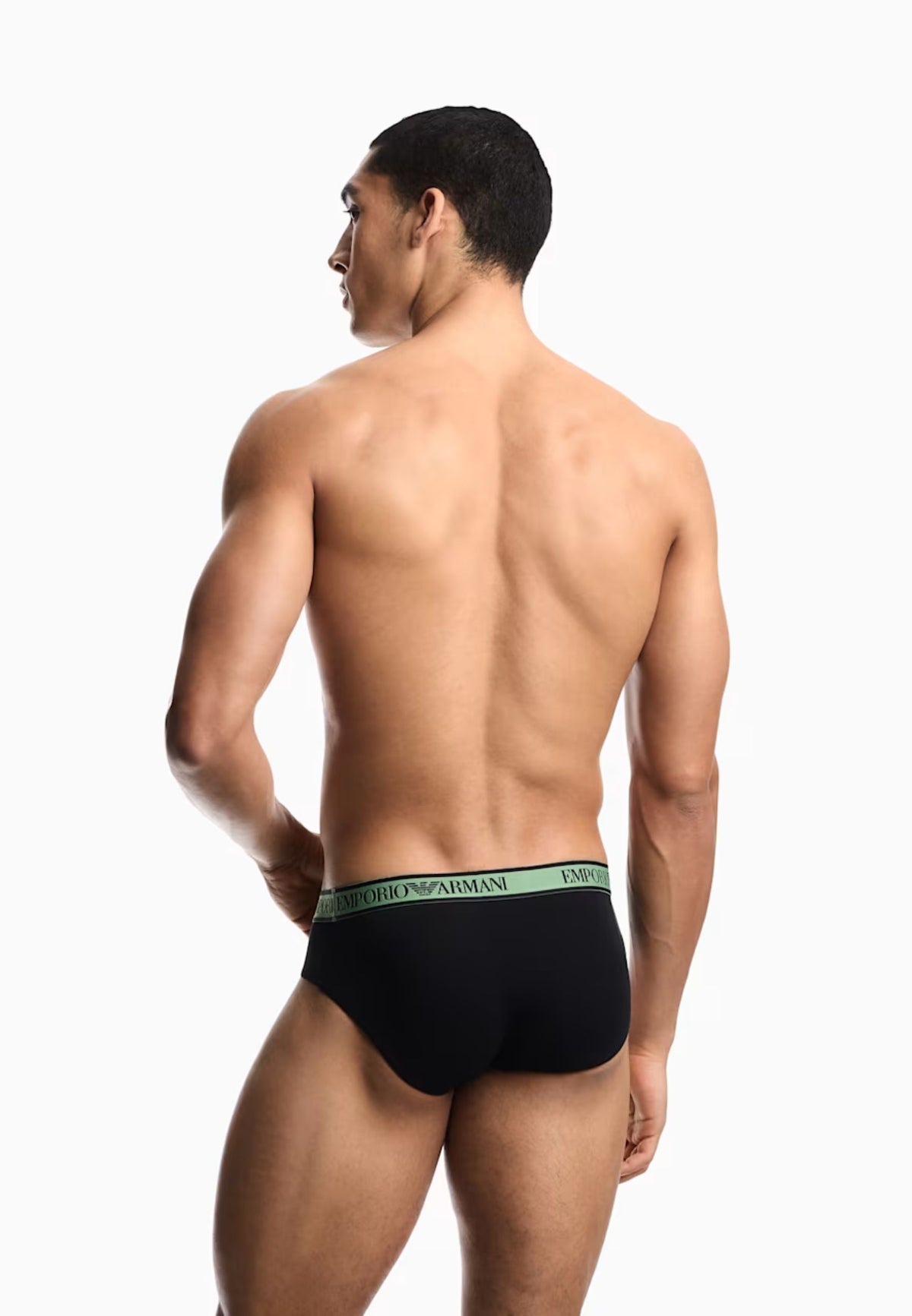 Emporio Armani - Set 3 Slip Core Logoband in Jersey di Cotone Elasticizzato 
