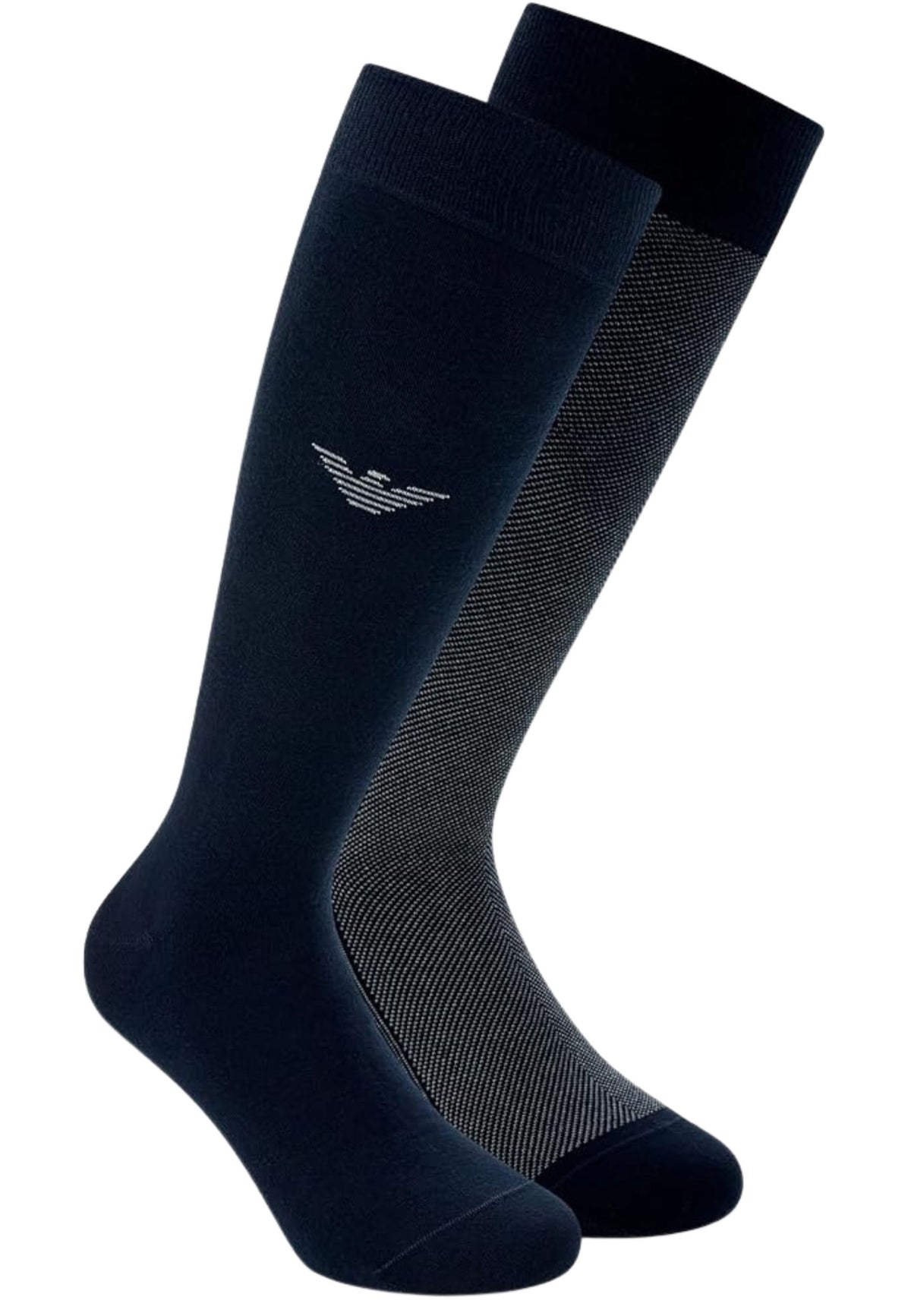 Emporio Armani - Set 2 Paia Calze Lunghe con Logo 