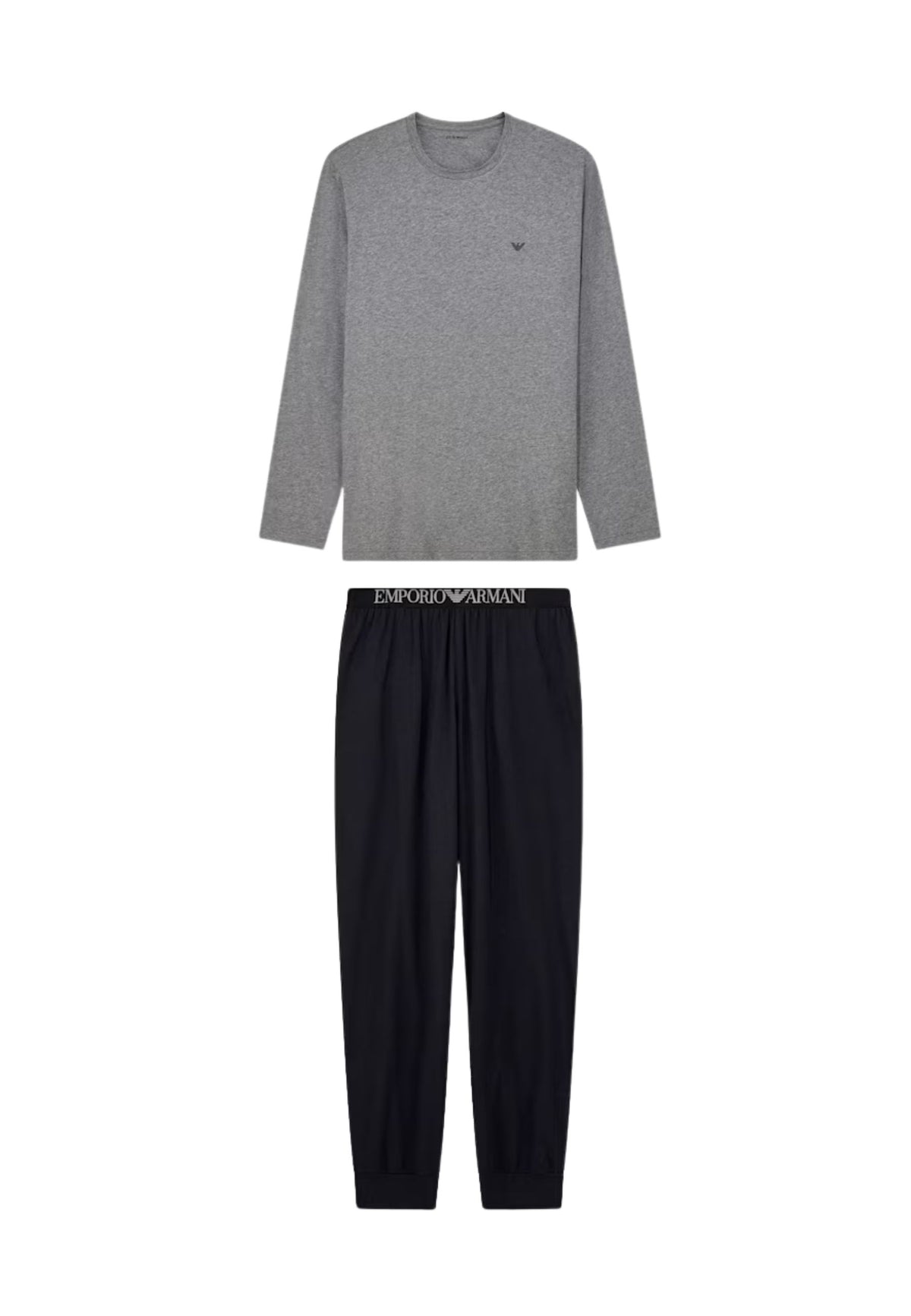 Emporio Armani - Pigiama in Jersey di Cotone Elasticizzato con Polsini 