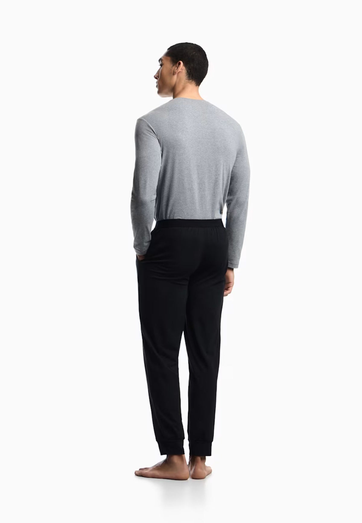 Emporio Armani - Pigiama in Jersey di Cotone Elasticizzato con Polsini 