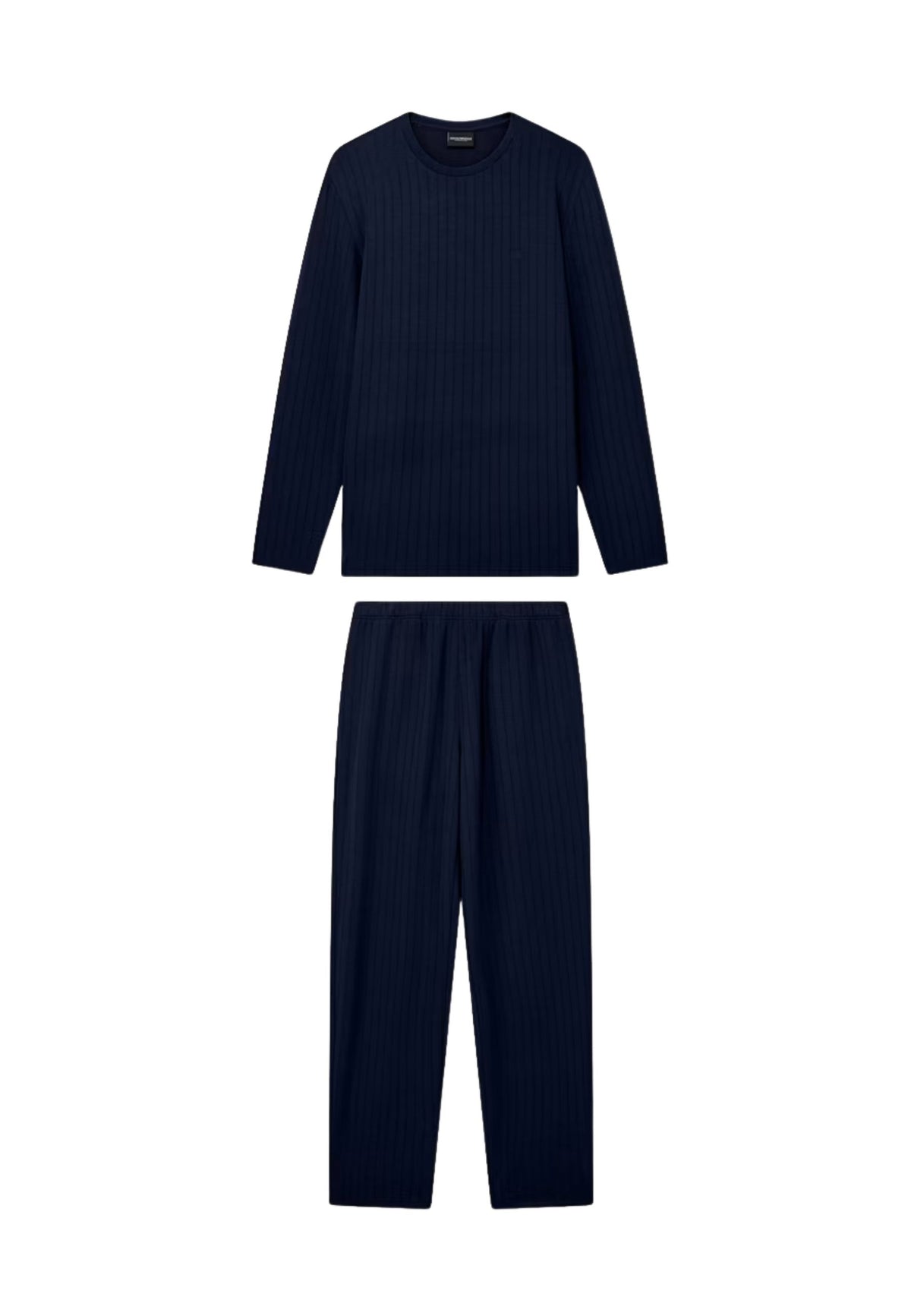 Emporio Armani - Pigiama lungo Winter Stripe in jersey di modal 