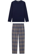 Emporio Armani - Pigiama Lungo in Cotone con Pantaloni Check