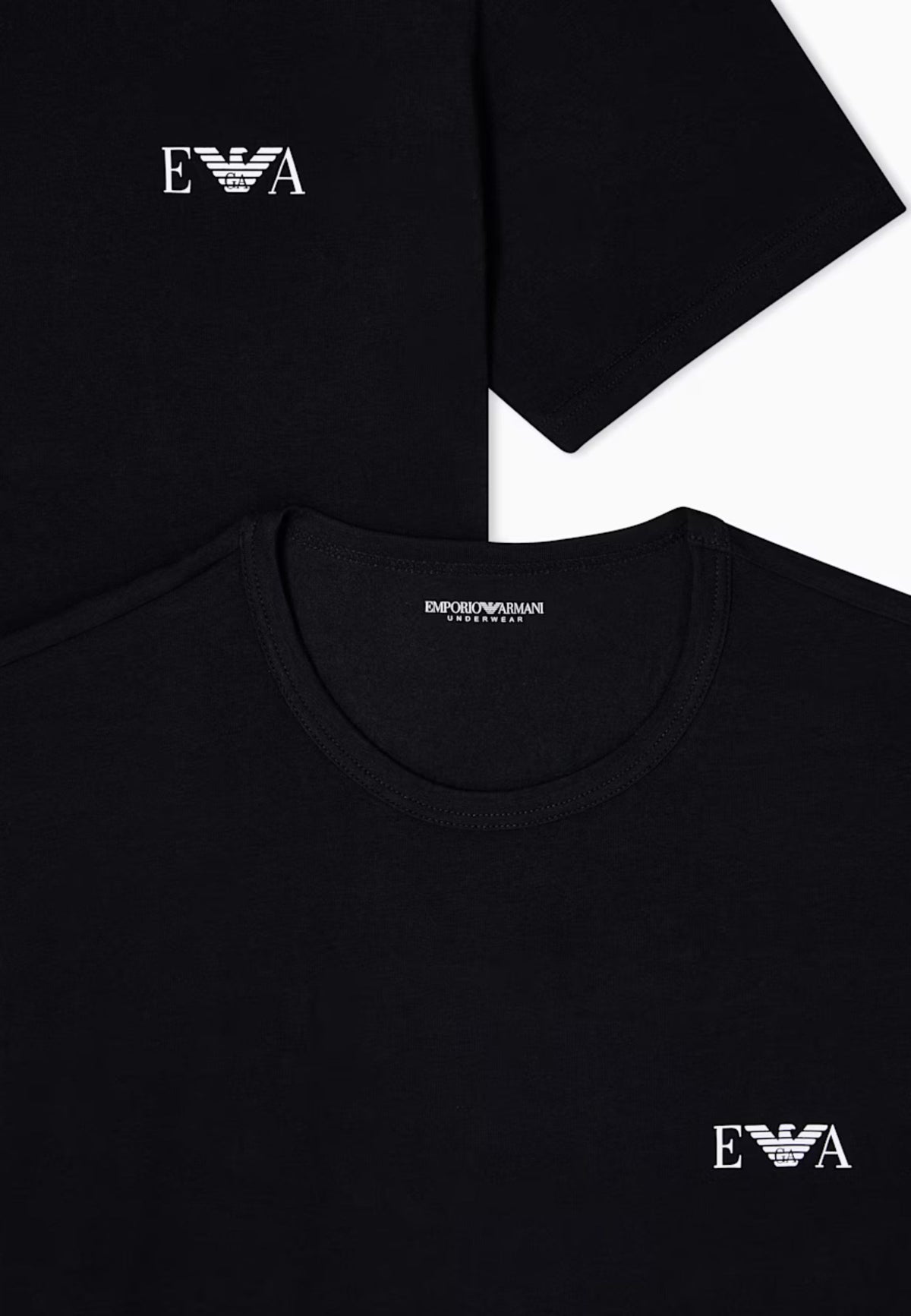Emporio Armani - T-shirt stretch girocollo in pack da 2 