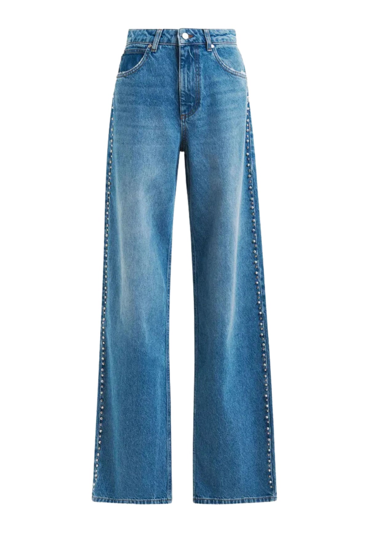 Jeans in denim con perle e borchie - Essentiel Antwerp 