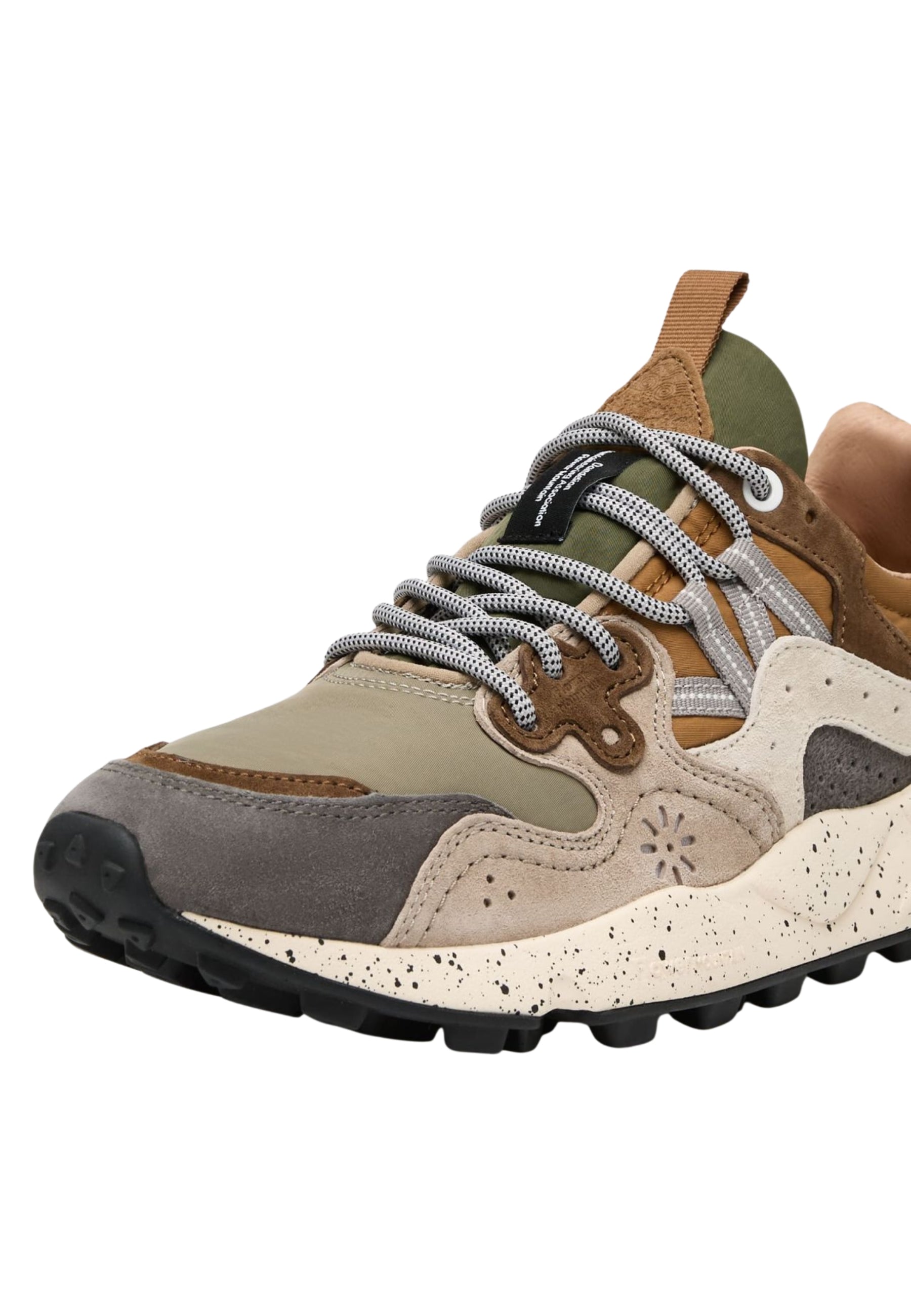 FLOWER MOUNTAIN YAMANO 3 MAN - Sneakers Uomo in Suede e Tessuto Tecnico Grigio Scuro 