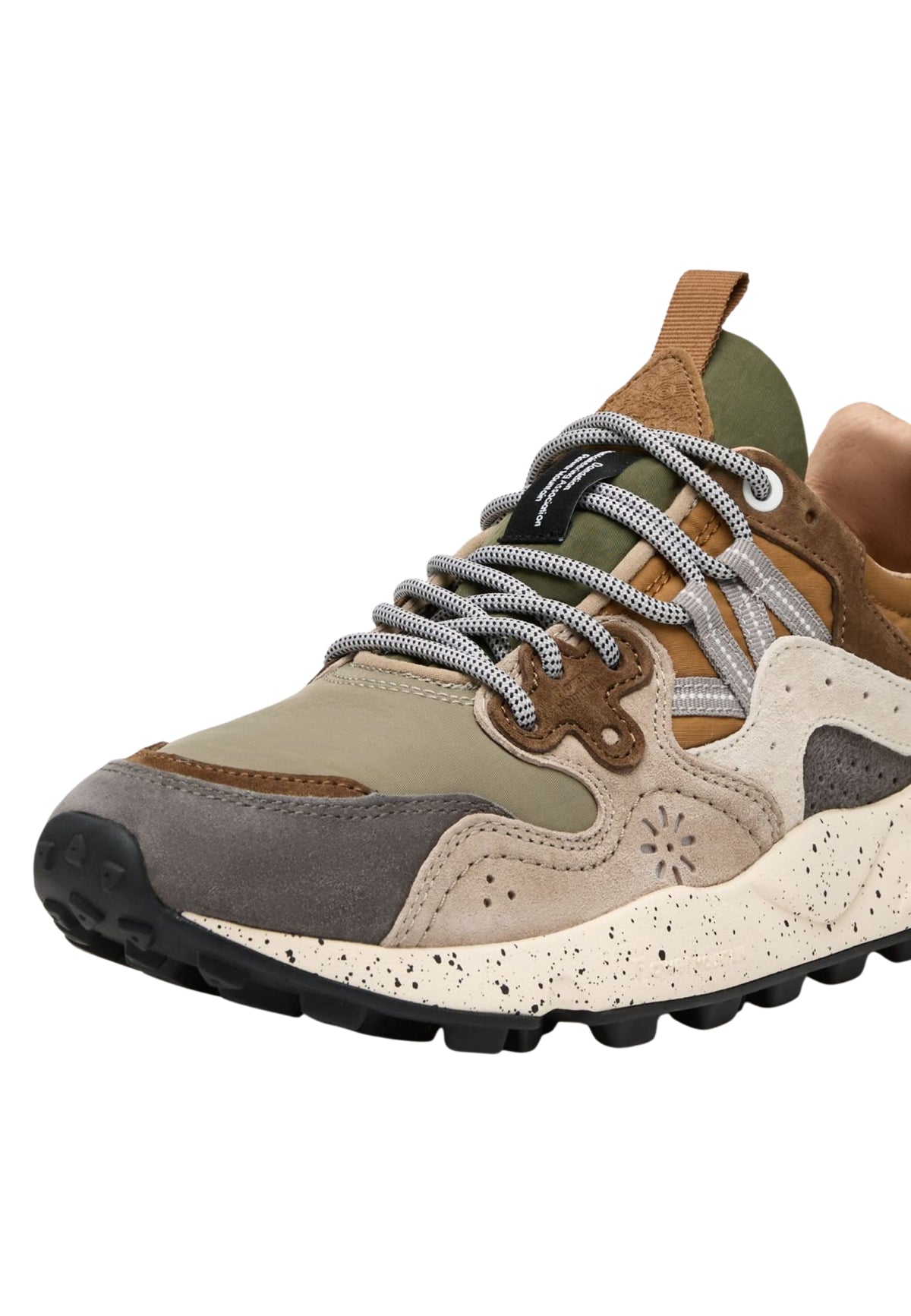 FLOWER MOUNTAIN YAMANO 3 MAN - Sneakers Uomo in Suede e Tessuto Tecnico Grigio Scuro 