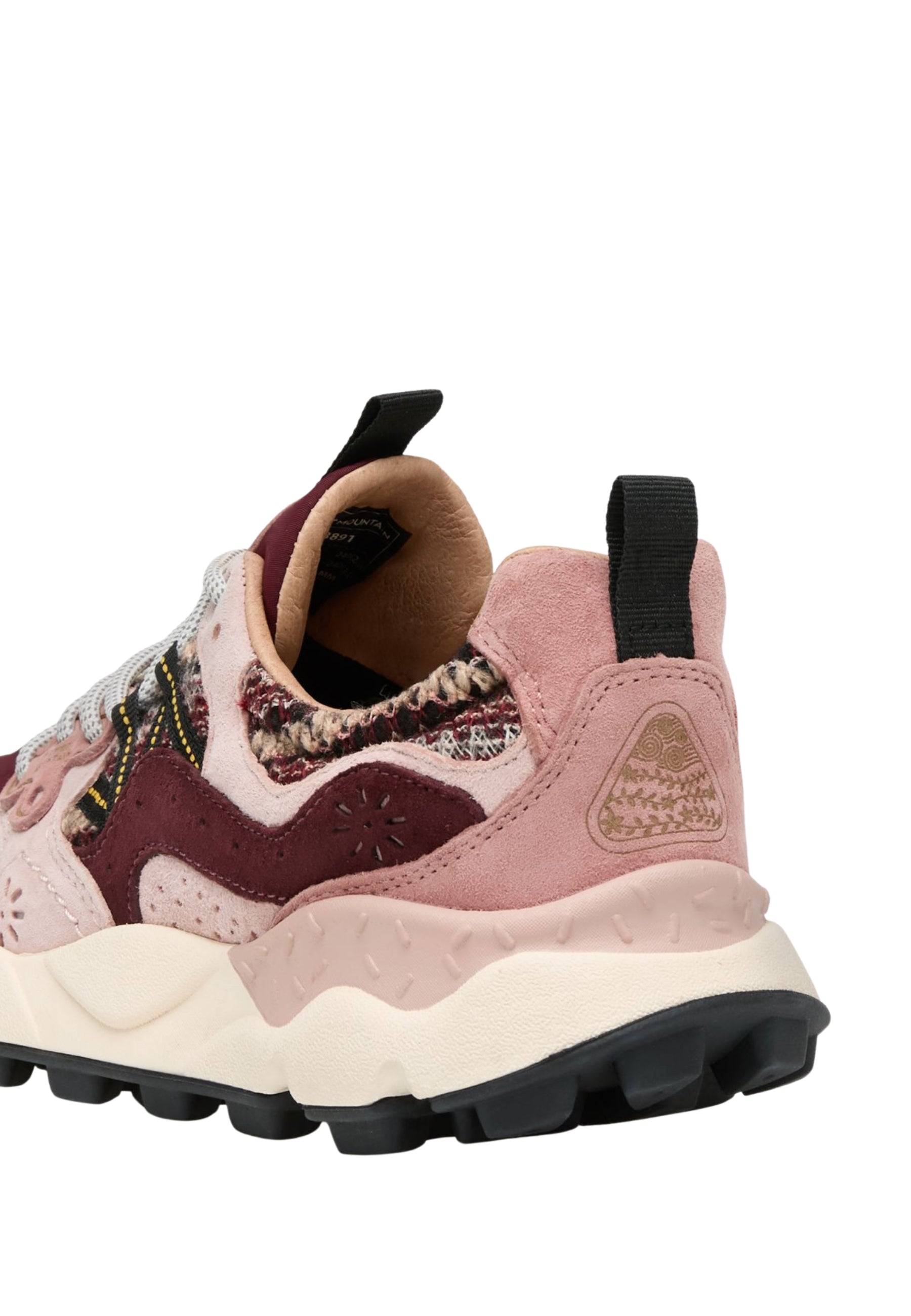 FLOWER MOUNTAIN YAMANO 3 WOMAN - Sneakers Donna in Suede e Tessuto Viola-Rosa 