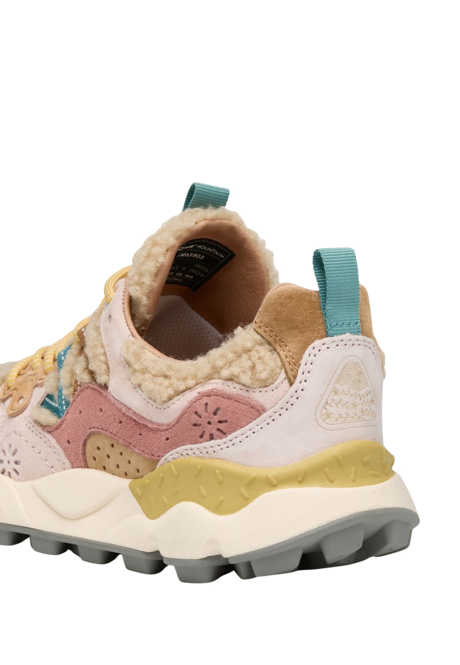 FLOWER MOUNTAIN YAMANO 3 WOMAN - Sneakers Donna Teddy e Suede Rosa-Beige 