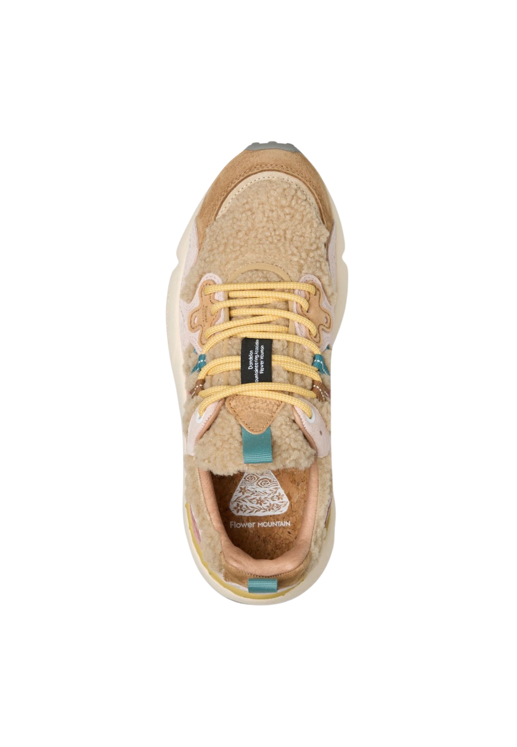 FLOWER MOUNTAIN YAMANO 3 WOMAN - Sneakers Donna Teddy e Suede Rosa-Beige 
