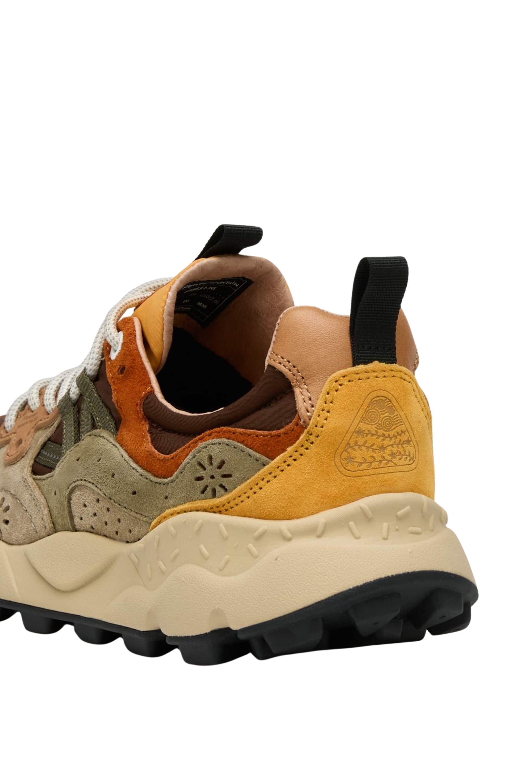 FLOWER MOUNTAIN YAMANO 3 UNI - Sneakers in Suede e Tessuto Tecnico Grigio-Marrone 