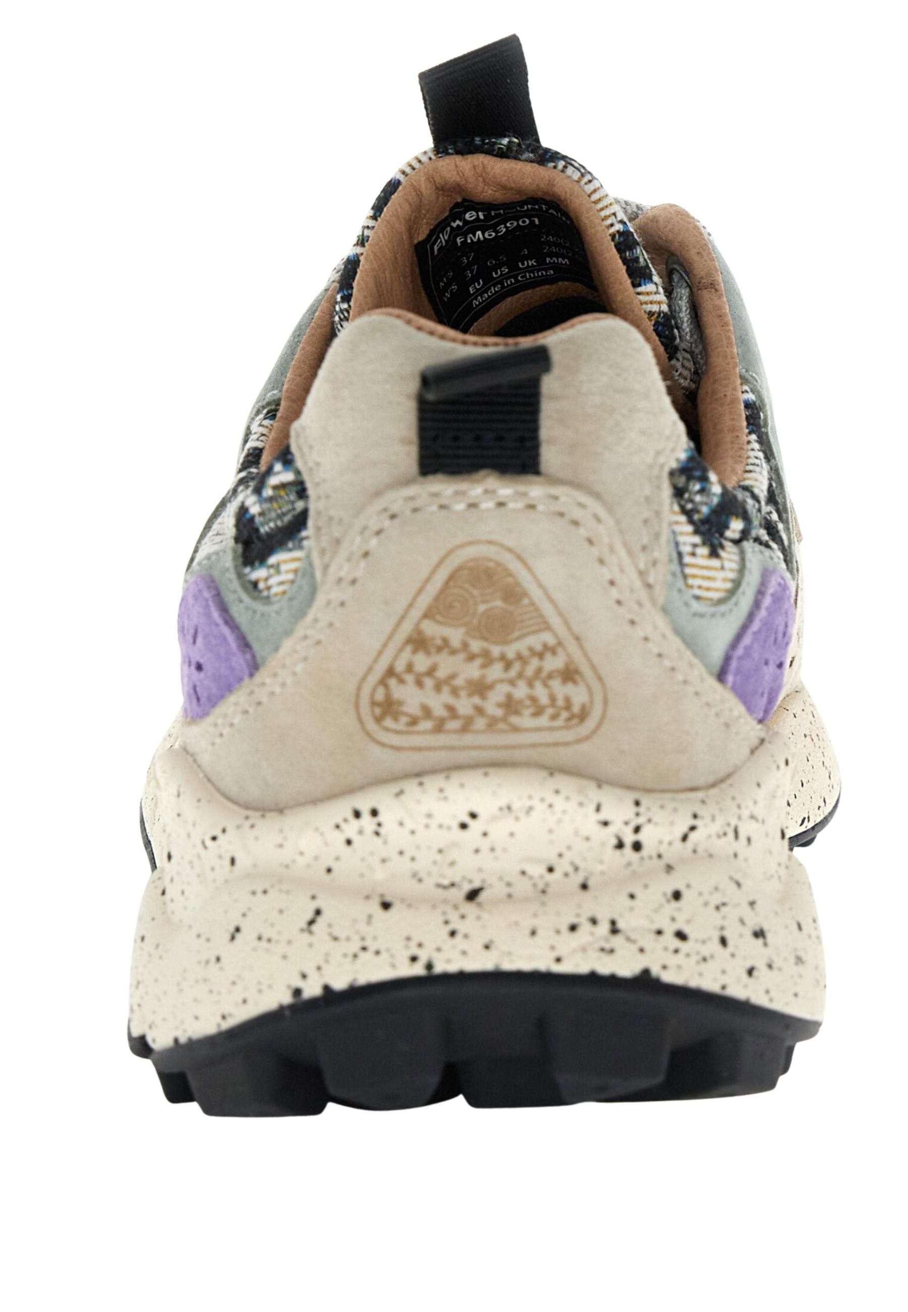FLOWER MOUNTAIN - Sneaker Donna in Nubuck e Tessuto Jacquard Multicolor 