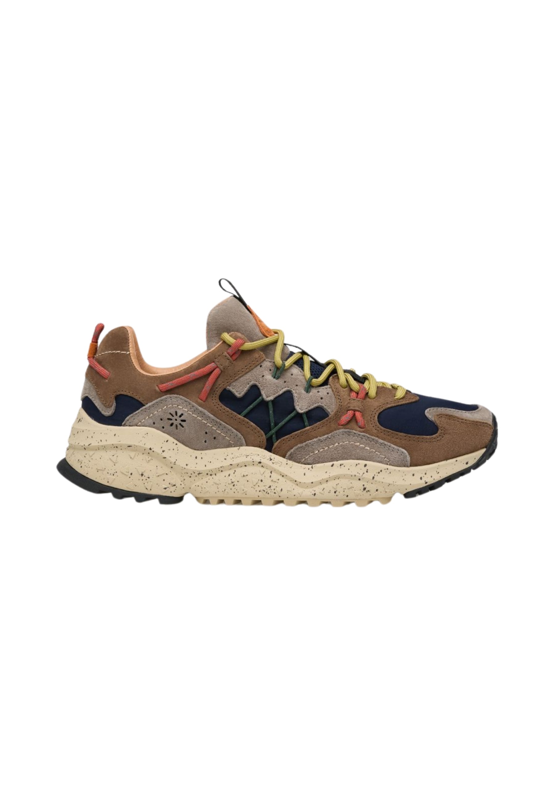 FLOWER MOUNTAIN YAMABUSHI MAN - Sneakers Uomo in Pelle e Tessuto Marrone-Nero-Grigio 
