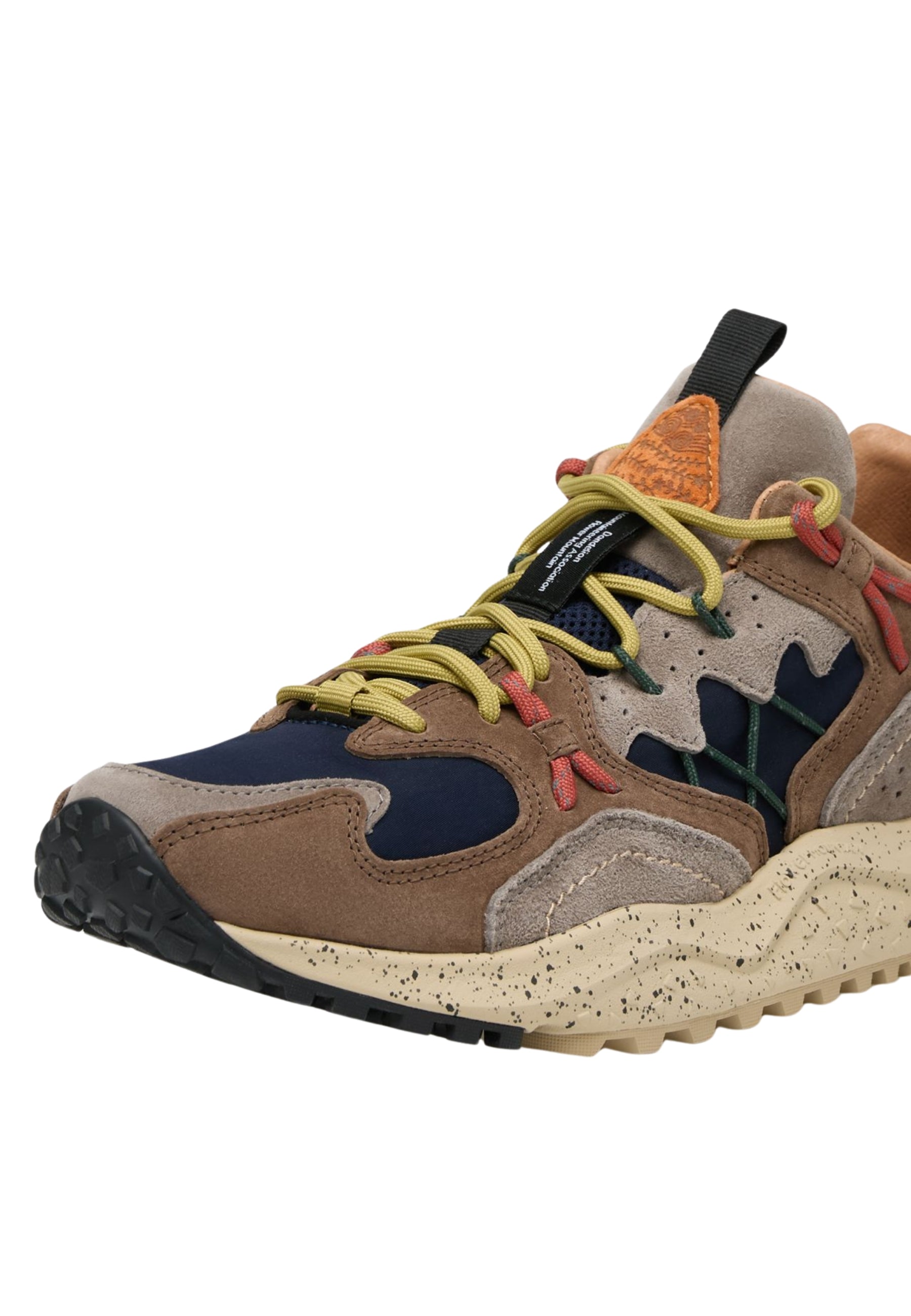 FLOWER MOUNTAIN YAMABUSHI MAN - Sneakers Uomo in Pelle e Tessuto Marrone-Nero-Grigio 