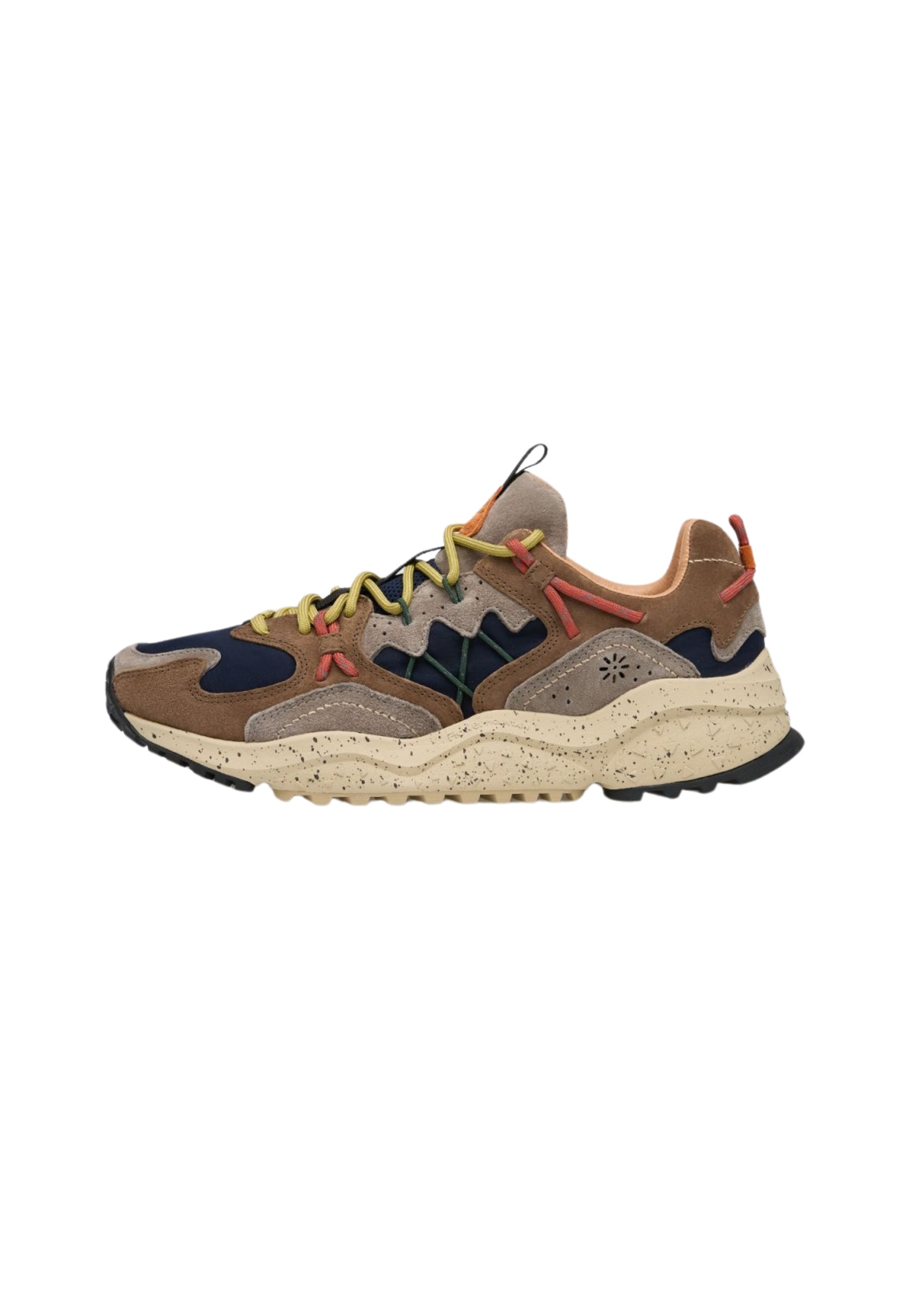 FLOWER MOUNTAIN YAMABUSHI MAN - Sneakers Uomo in Pelle e Tessuto Marrone-Nero-Grigio 