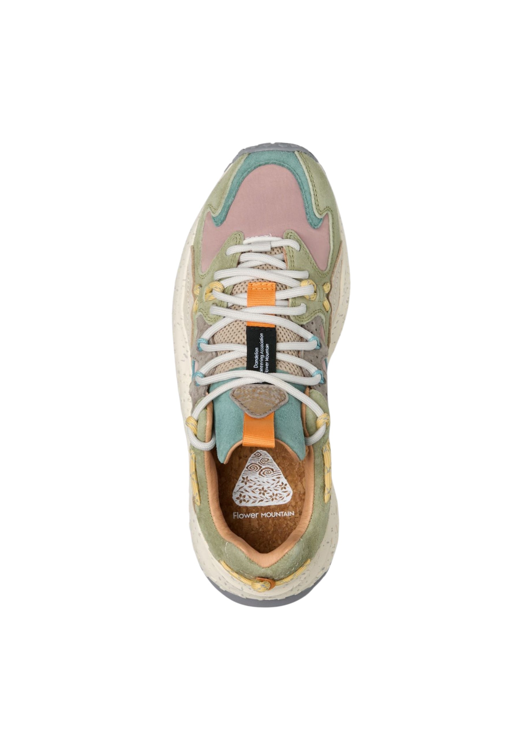 FLOWER MOUNTAIN YAMABUSHI WOMAN - Sneakers Donna in Suede e Tessuto Tecnico Verde-Beige-Tortora 