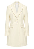 Fracomina - Cappotto Regular Monopetto con Bottone Gioiello
