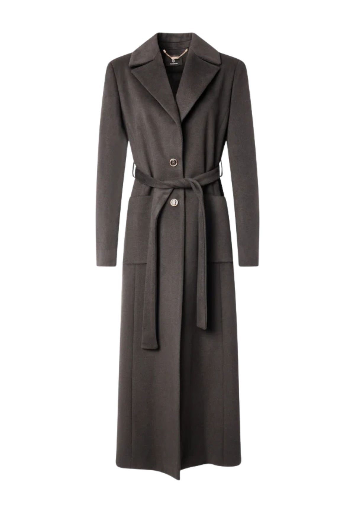 Fracomina - Cappotto Regular Lungo Monopetto con Cintura 