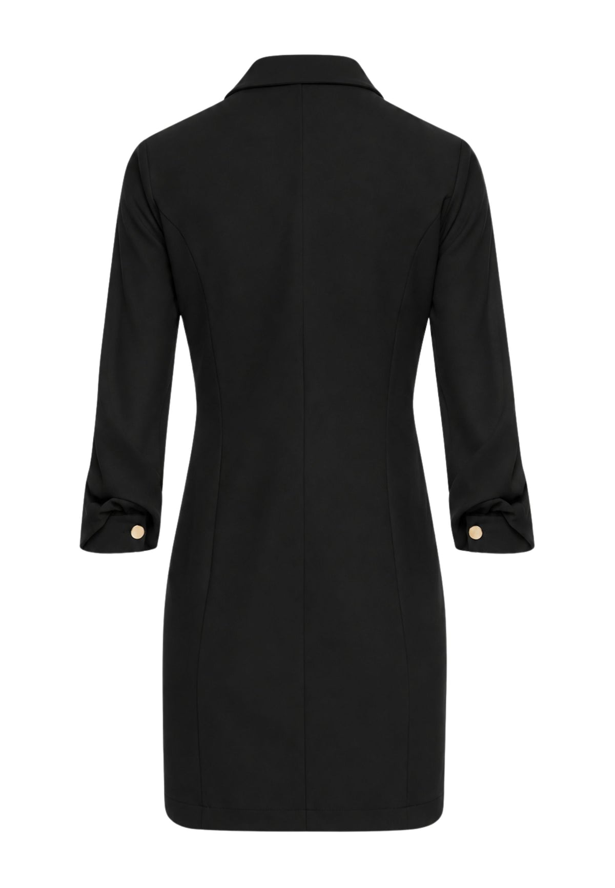 Fracomina - Abito mini slim nero con collo a polo 