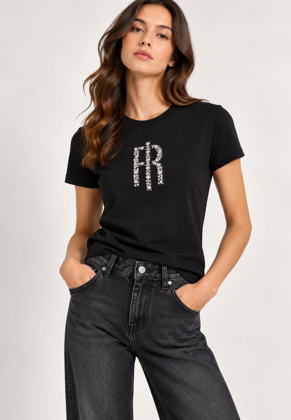Fracomina - T-shirt con logo gioiello 