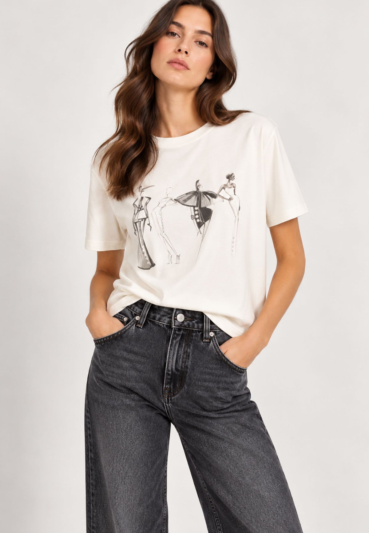 Fracomina - T-shirt con stampa fashion 