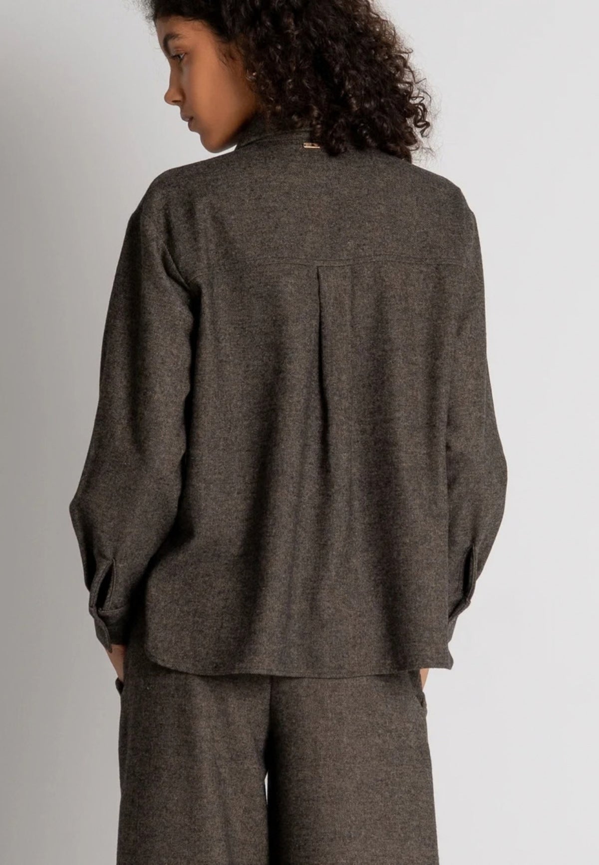 Fracomina Camicia Over in Tweed con Lana 