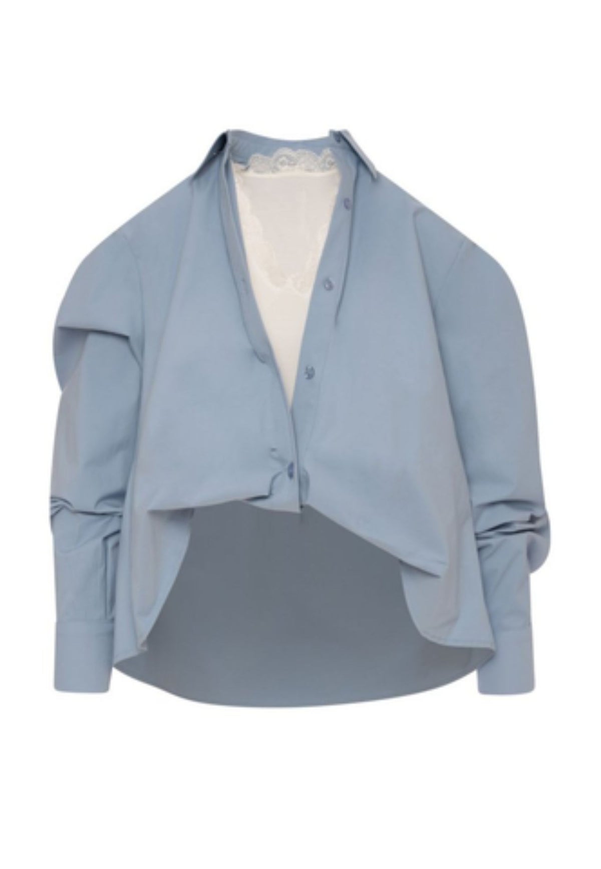 Fracomina - Camicia cropped in viscosa 