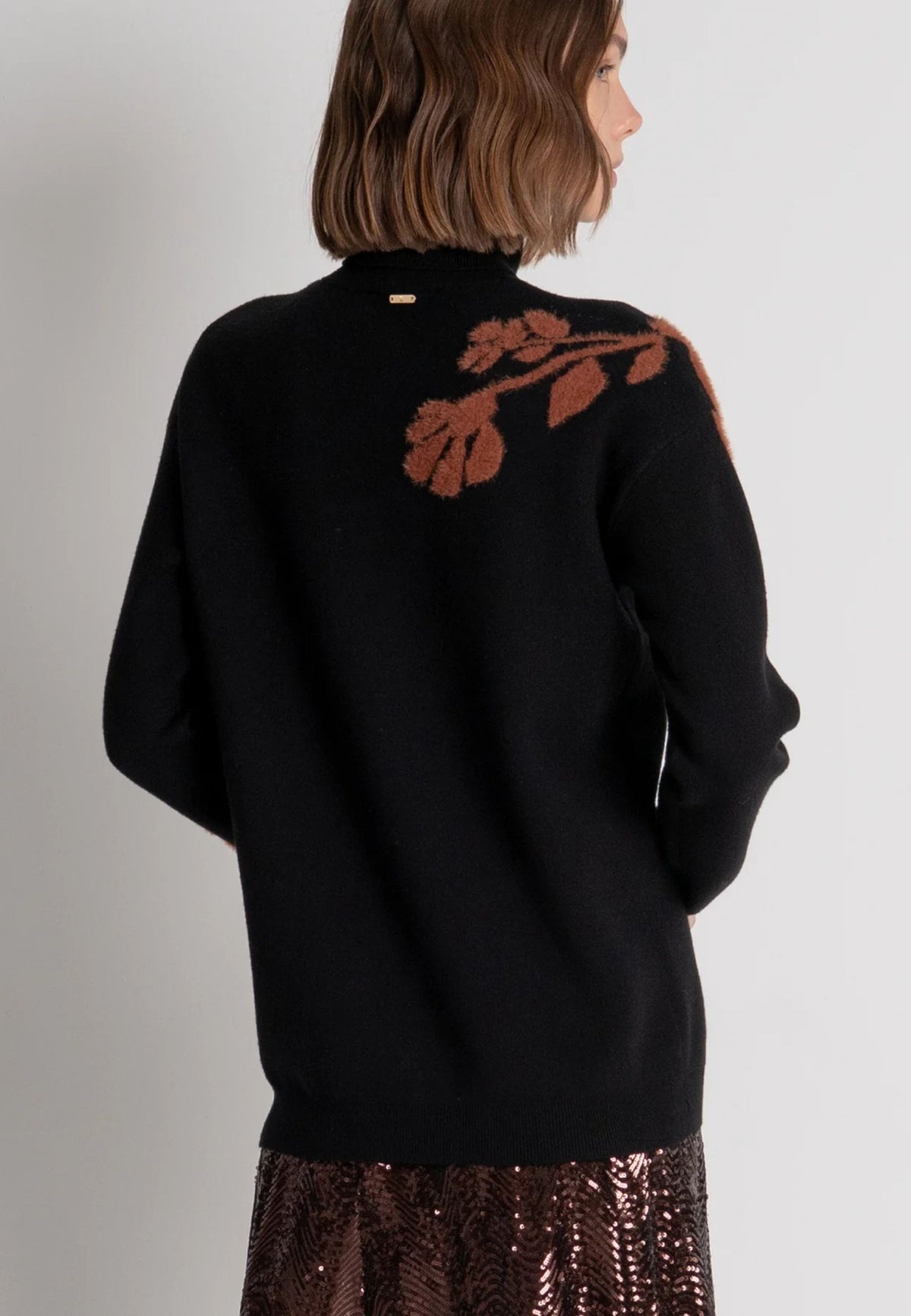 FRACOMINA - Maglia regular con jacquard a fiori 
