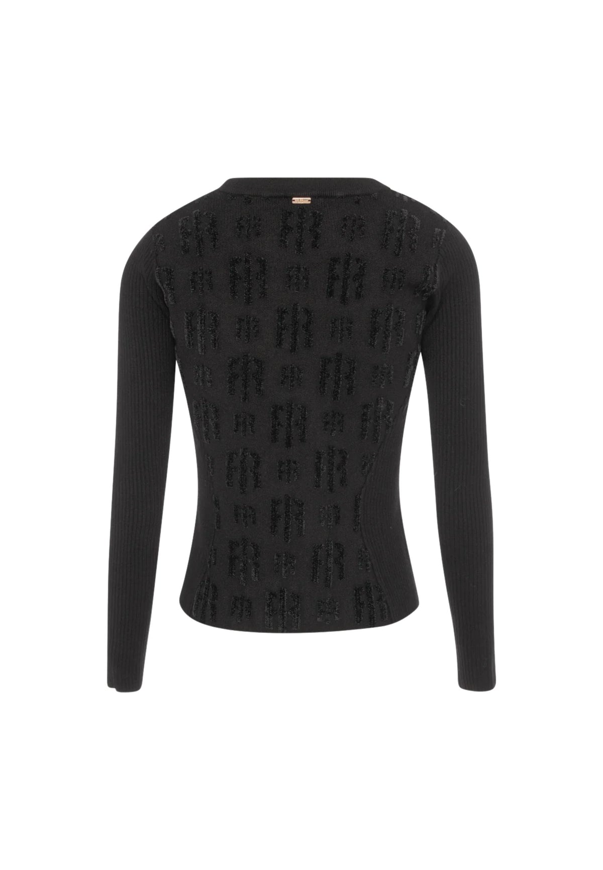 FRACOMINA - Maglia slim con monogram e bottoni gioiello 