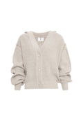 Fracomina Cardigan con Cappuccio e Dettagli Gioiello - Beige