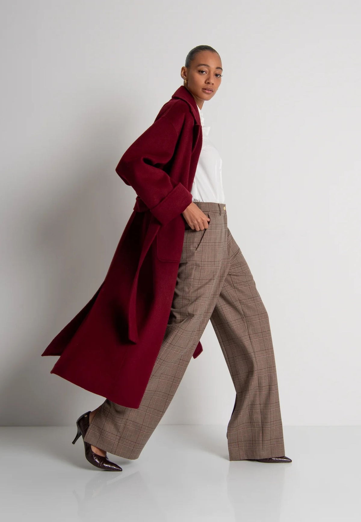 FRACOMINA - Pantalone a Vita Alta Principe di Galles 