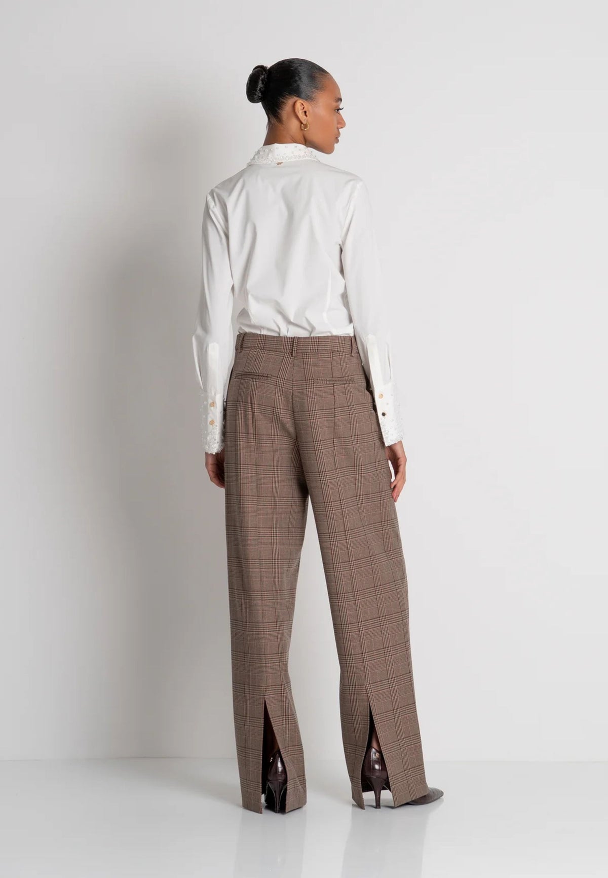 FRACOMINA - Pantalone a Vita Alta Principe di Galles 