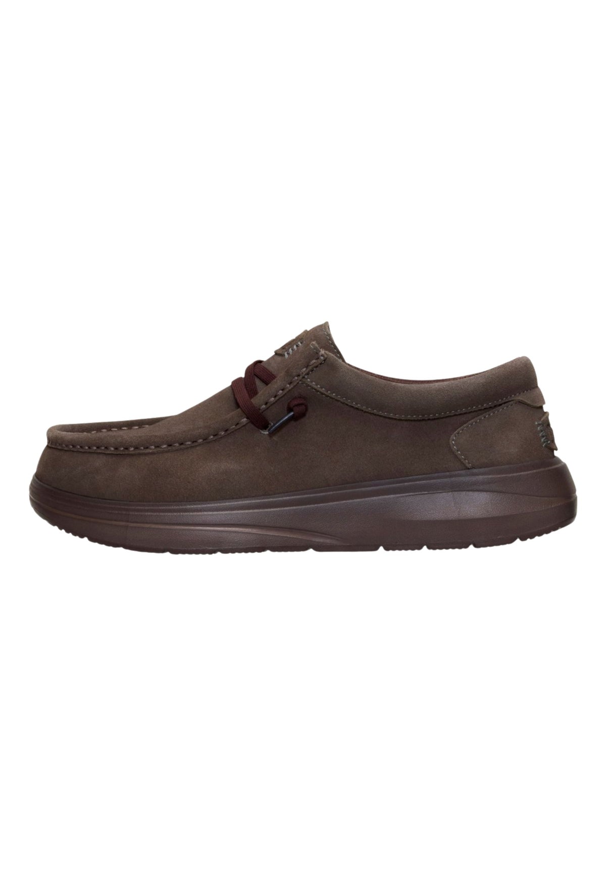 HEYDUDE Wally COMF Suede - Mocassino Uomo in Camoscio Marrone 