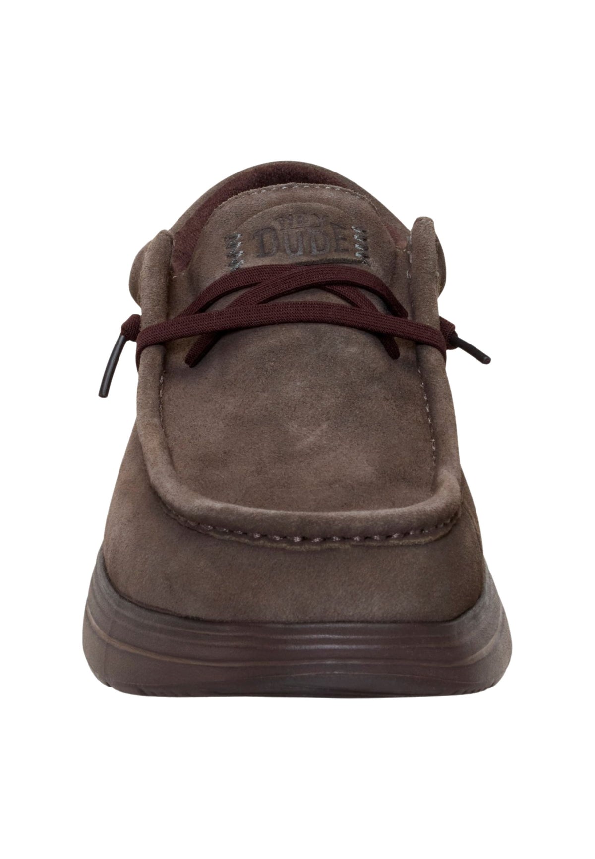 HEYDUDE Wally COMF Suede - Mocassino Uomo in Camoscio Marrone 