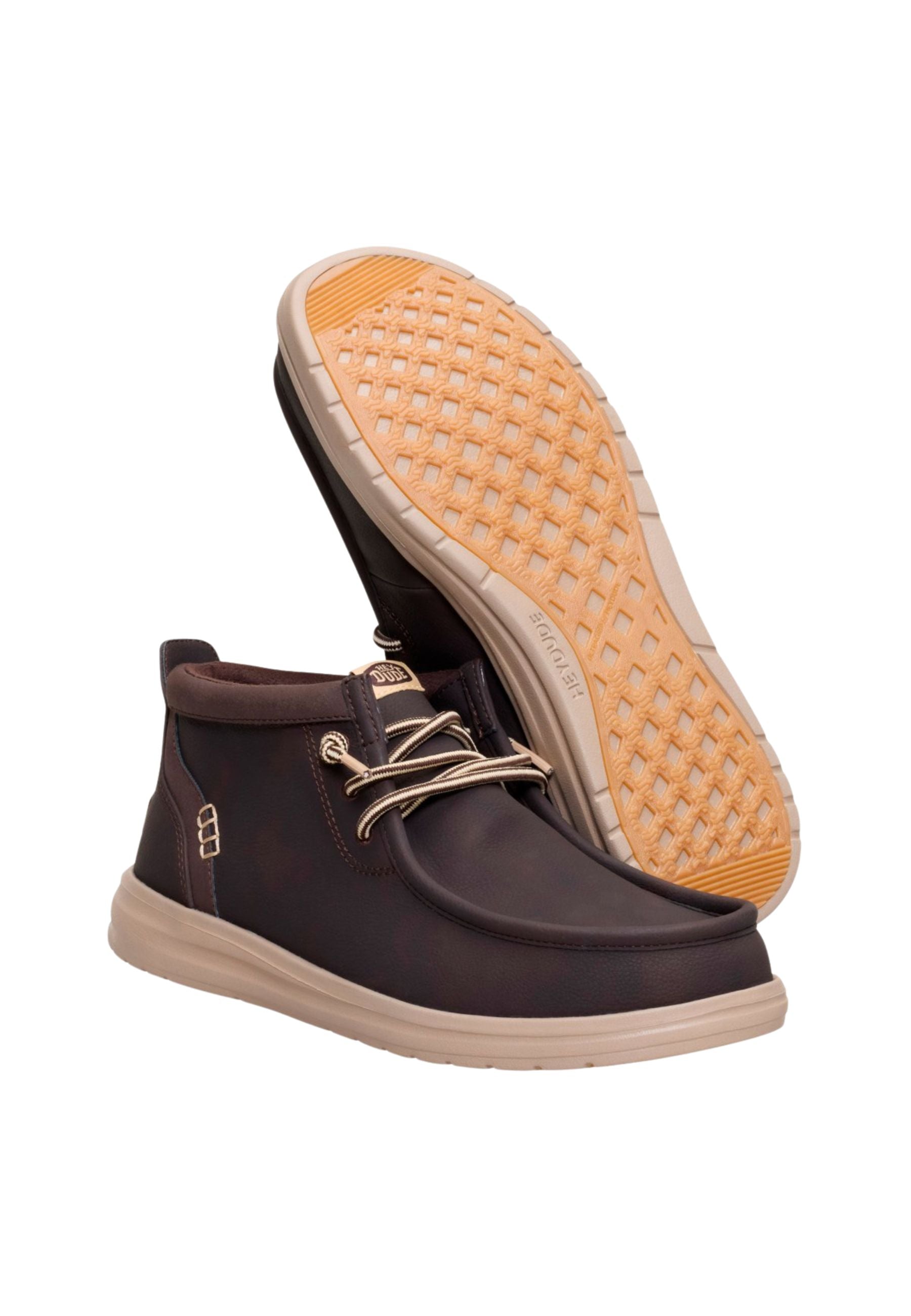 HEYDUDE Wally Mid GripR Classic - Polacchino Uomo Marrone 