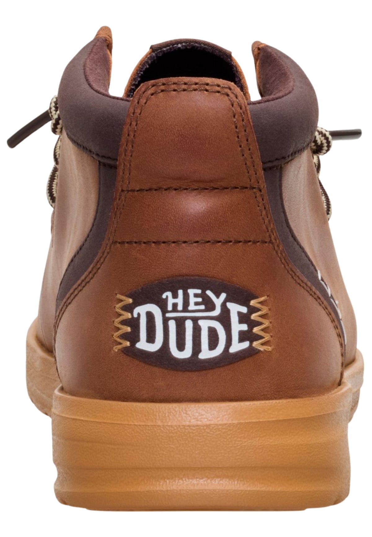HEYDUDE Wally Mid GripR Leather - Polacchino Uomo Robe Brown/Mole Brown 