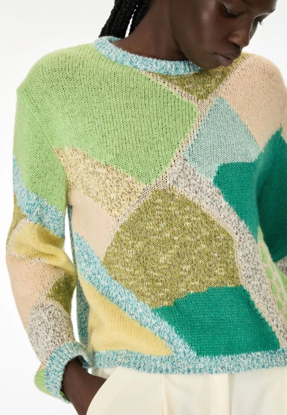 iBlues - Maglia Lurex in misto mohair Verde Smeraldo 