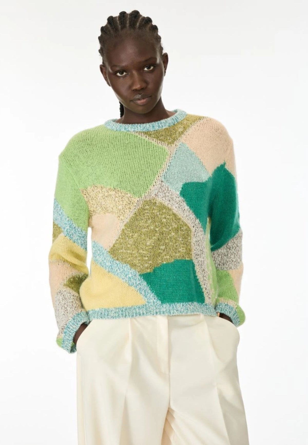 iBlues - Maglia Lurex in misto mohair Verde Smeraldo 