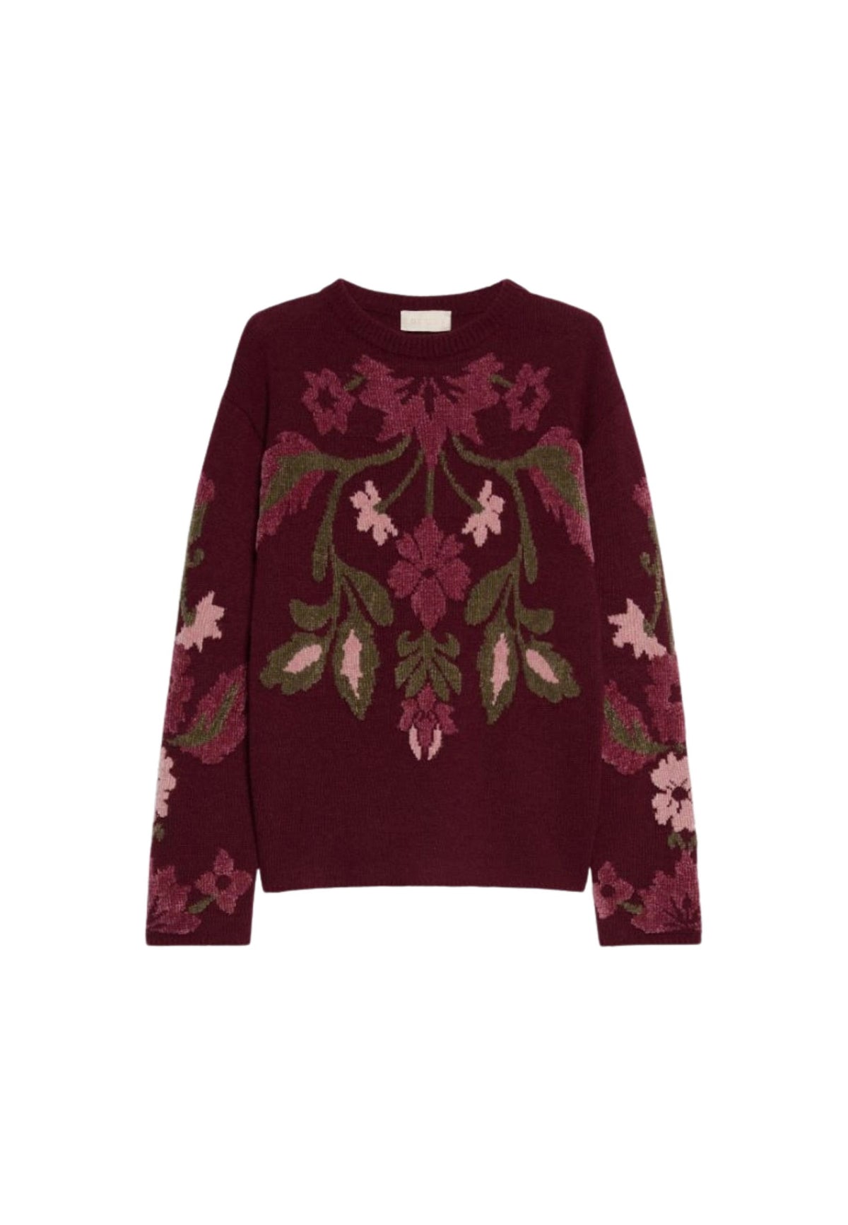 iBlues - Maglia floreale effetto 3D Rosso Vino 