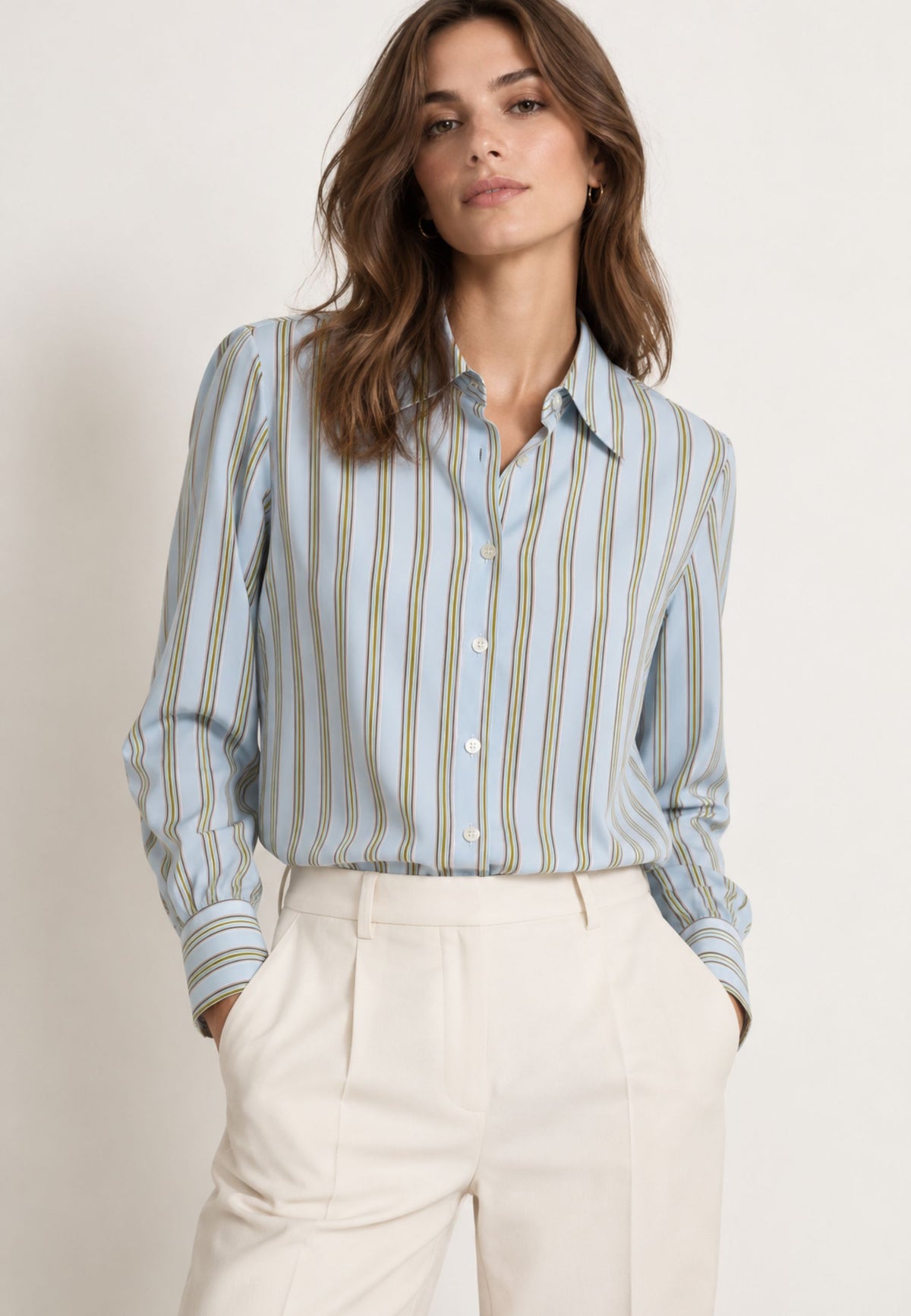 iBlues - Camicia in crêpe de Chine di seta stampata 