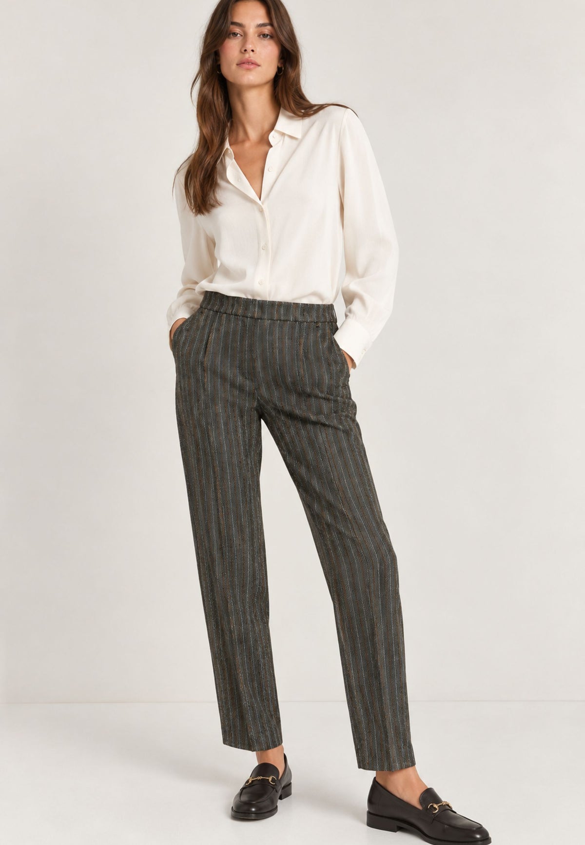 iBlues - Pantaloni in jersey jacquard soft stretch 