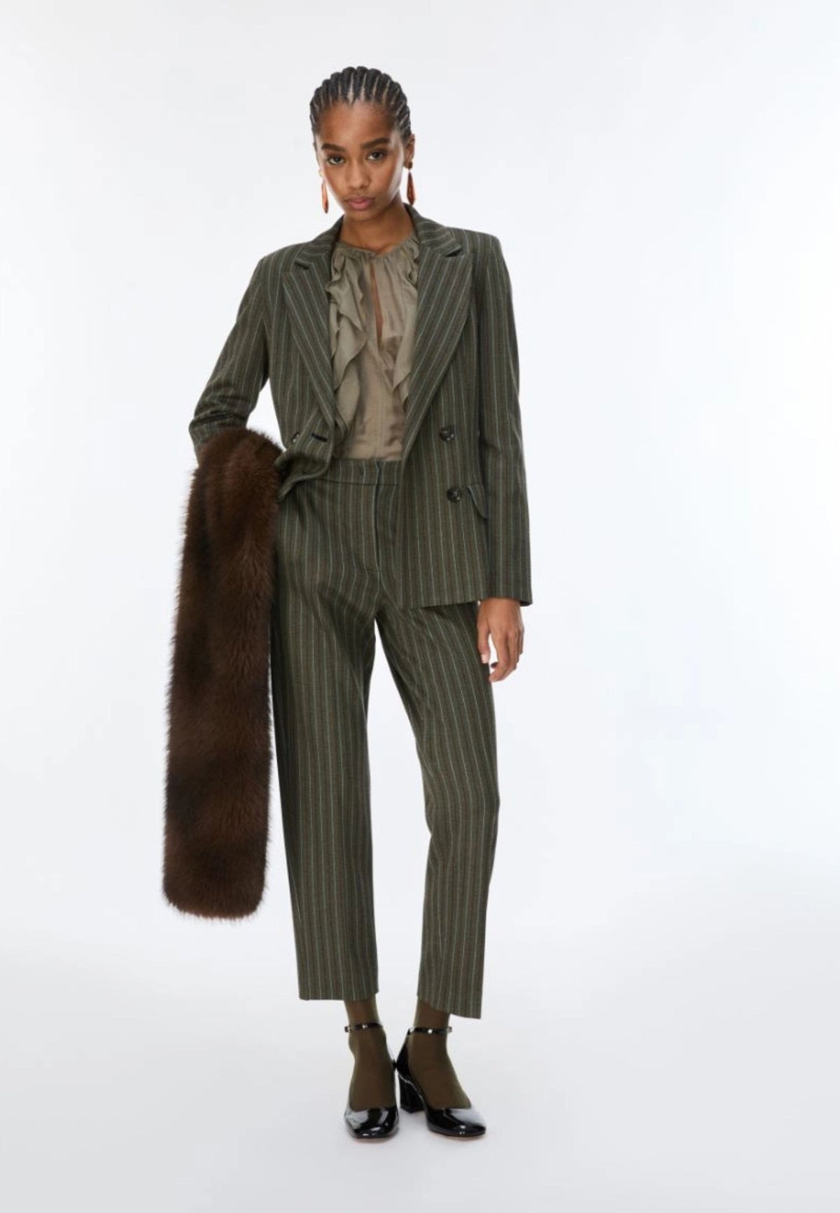 iBlues - Pantaloni Semiad erenti Jacquard Kaki 