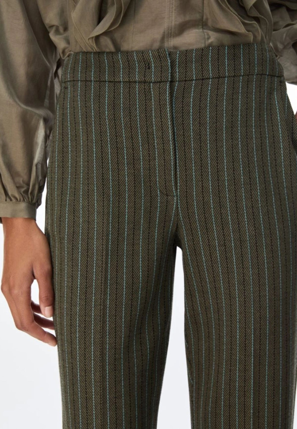 iBlues - Pantaloni Semiad erenti Jacquard Kaki 